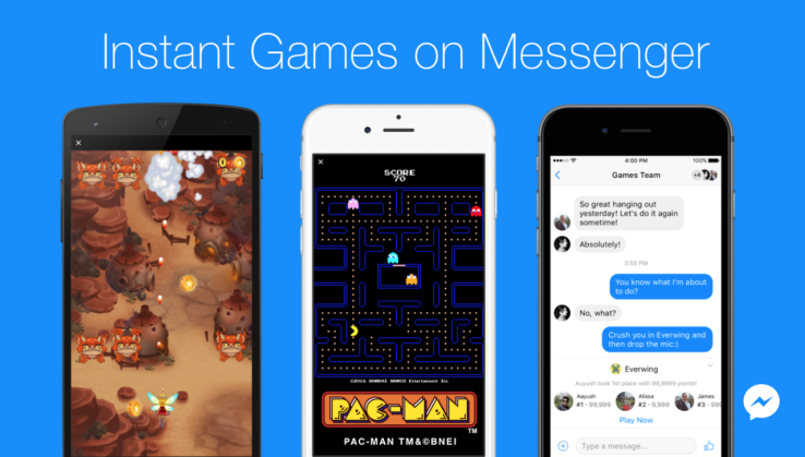 Facebook Messengerに簡単に遊べるインスタントゲーム17種が登場 | TechCrunch Japan